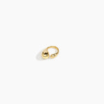 LO Collections Medium Mungbean Ring Rings in Nano-Coated Brass Material 