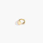 LO Collections Mungbean Ring Rings in Nano-Coated Brass Material resin with Cream Colour