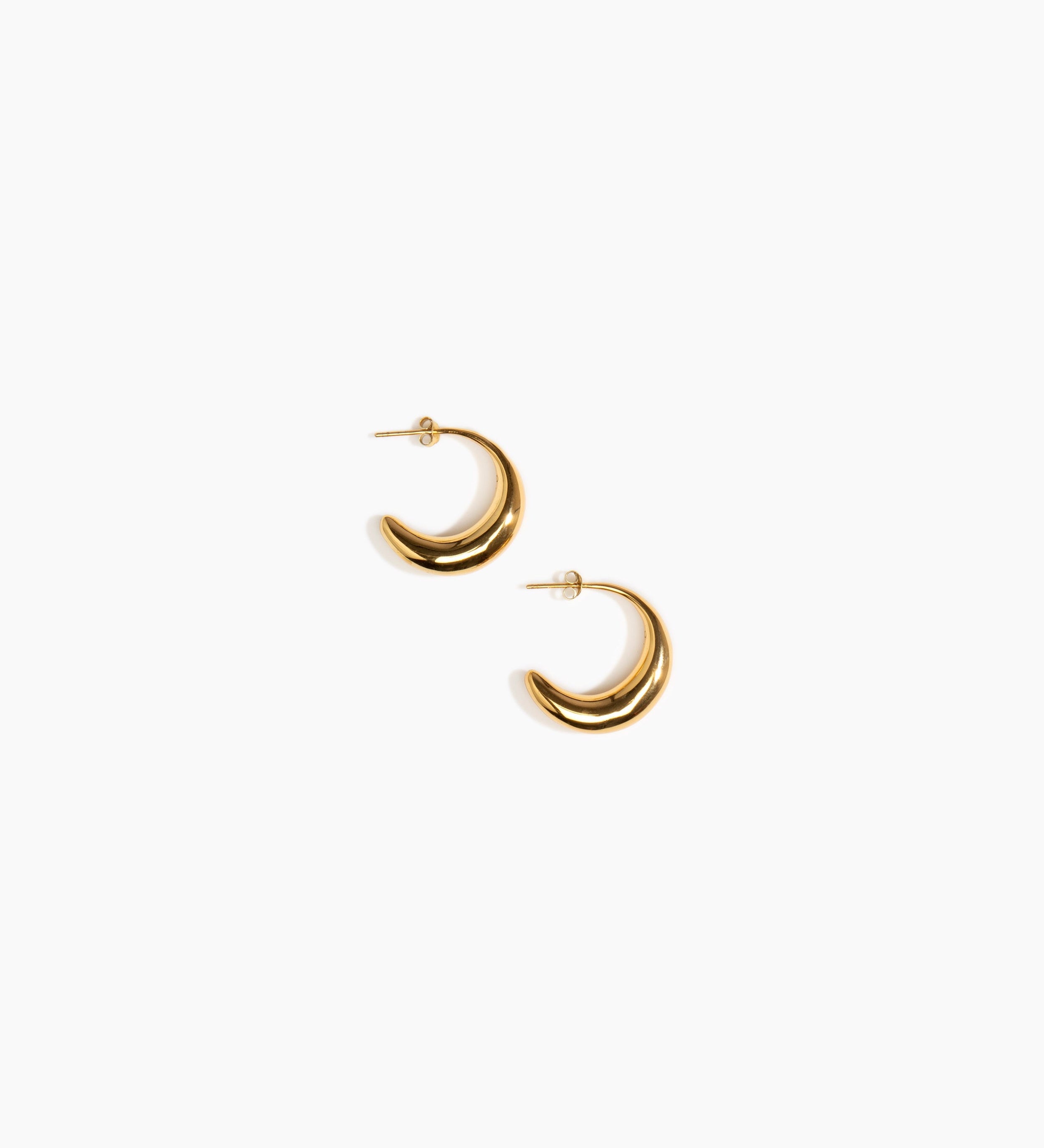 LO Collections Medium Liquid Hoop Earrings Earrings in 24k Gold-Plated Brass Material 