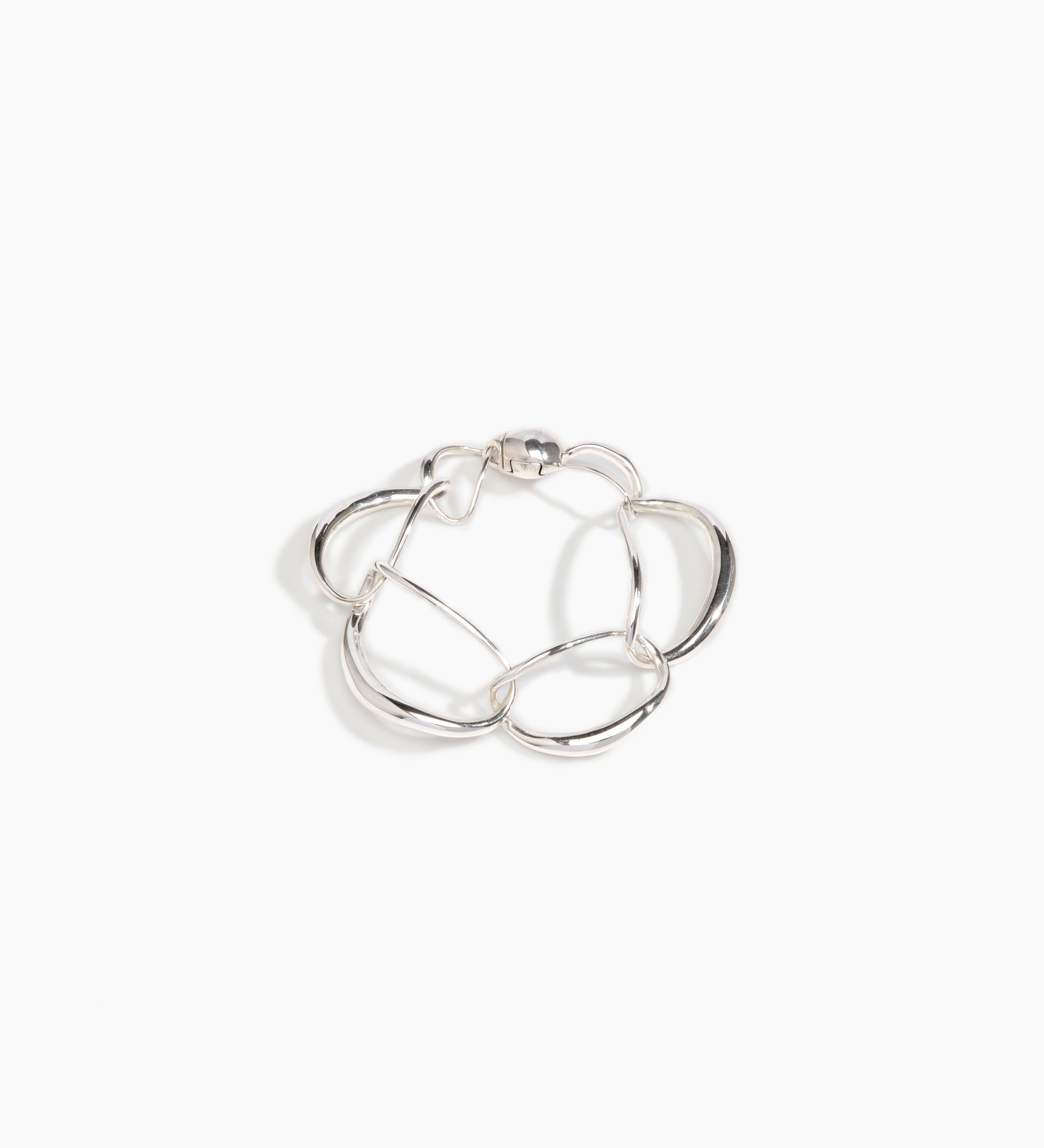 LO Collections Liquid Chain Bracelet Bracelets in 925 Sterling Silver Material with Wide Fit