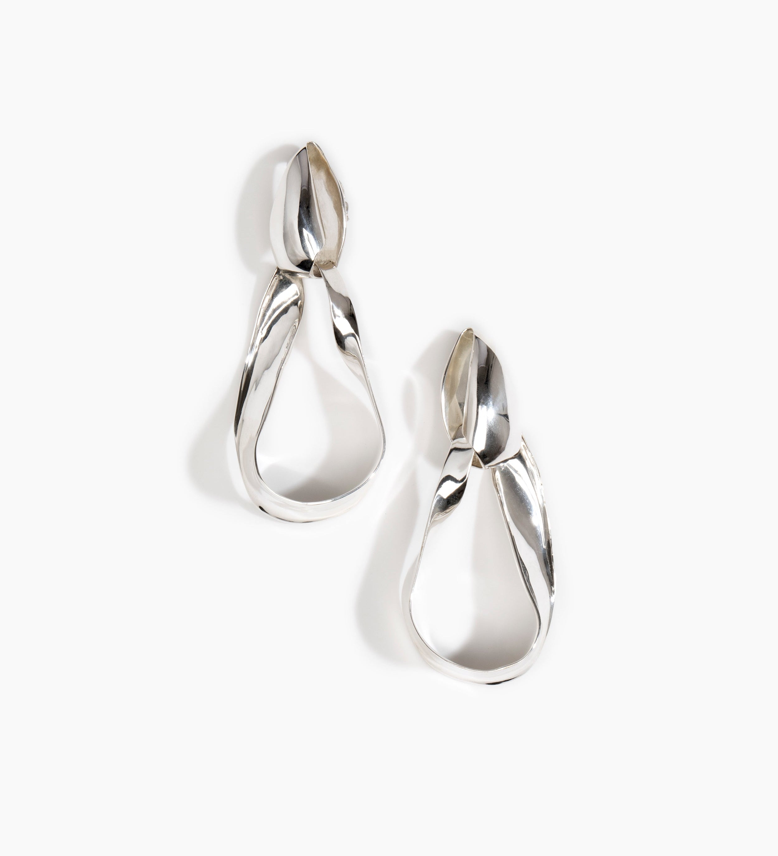 LO Collections x ALEX AND TRAHANAS Olive Leaf Drop Earrings Earrings in Silver-Plated Brass Material 