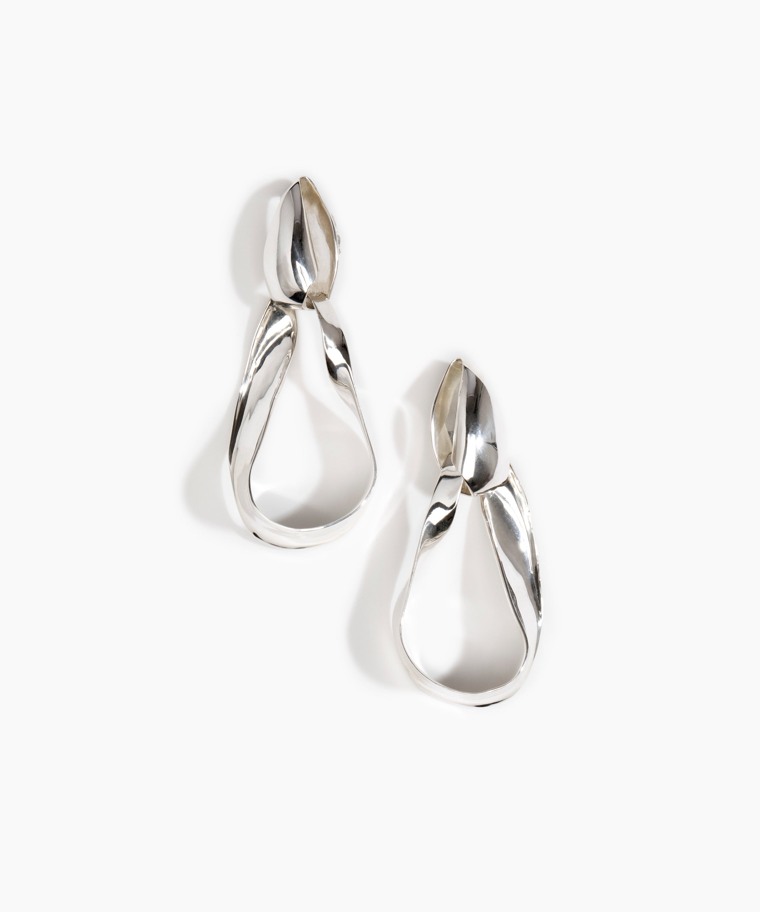 LO Collections x ALEX AND TRAHANAS Olive Leaf Drop Earrings Earrings in Silver-Plated Brass Material 