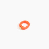 Dinosaur Designs Round Rock Ring Rings in Lychee Colour resin