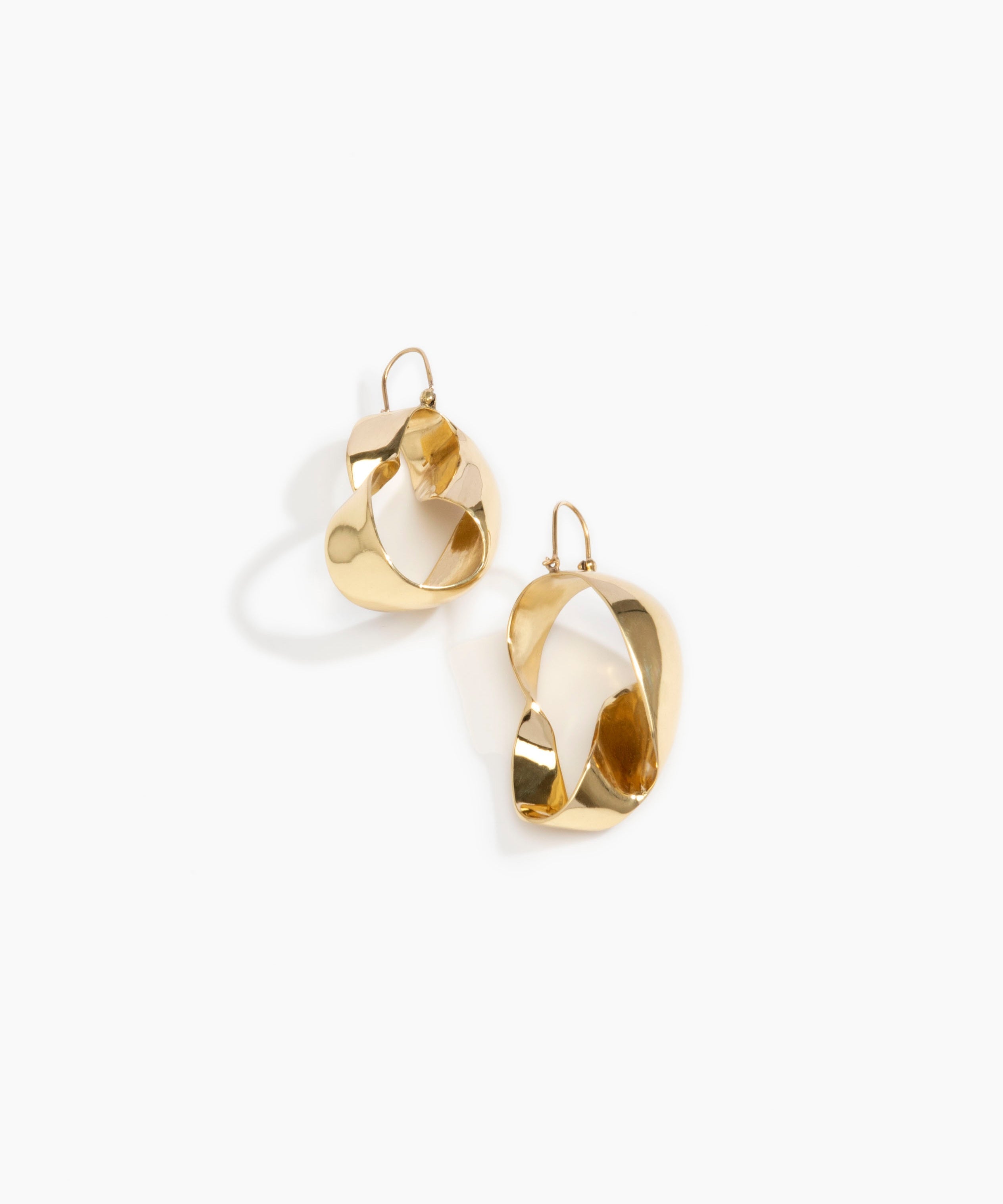 LO Collections x ALEX AND TRAHANAS Medium Olive Leaf Earrings Earrings in Nano-Coated Brass Material 