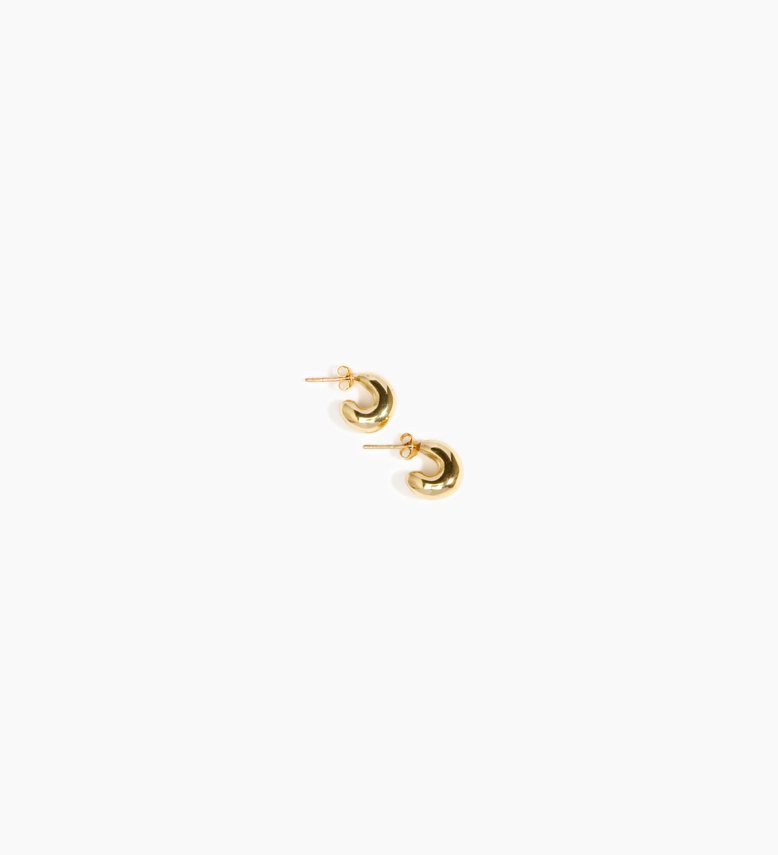 LO Collections Small Liquid Loop Earrings Earrings in Nano-Coated Brass Material 