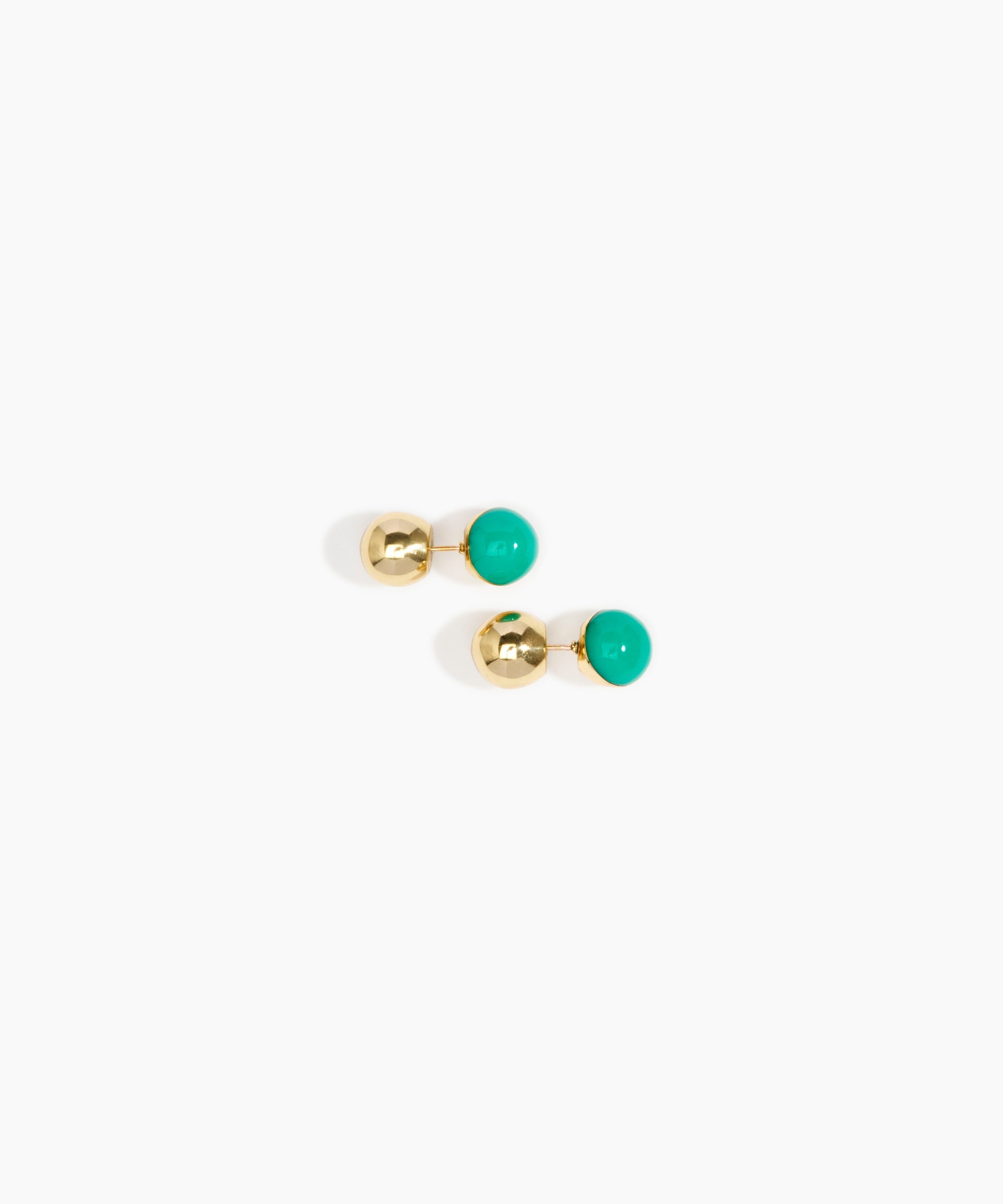 Dinosaur Designs Ball Stud Earrings Earrings in Nano-Coated Brass Material resin with Mineral Colour