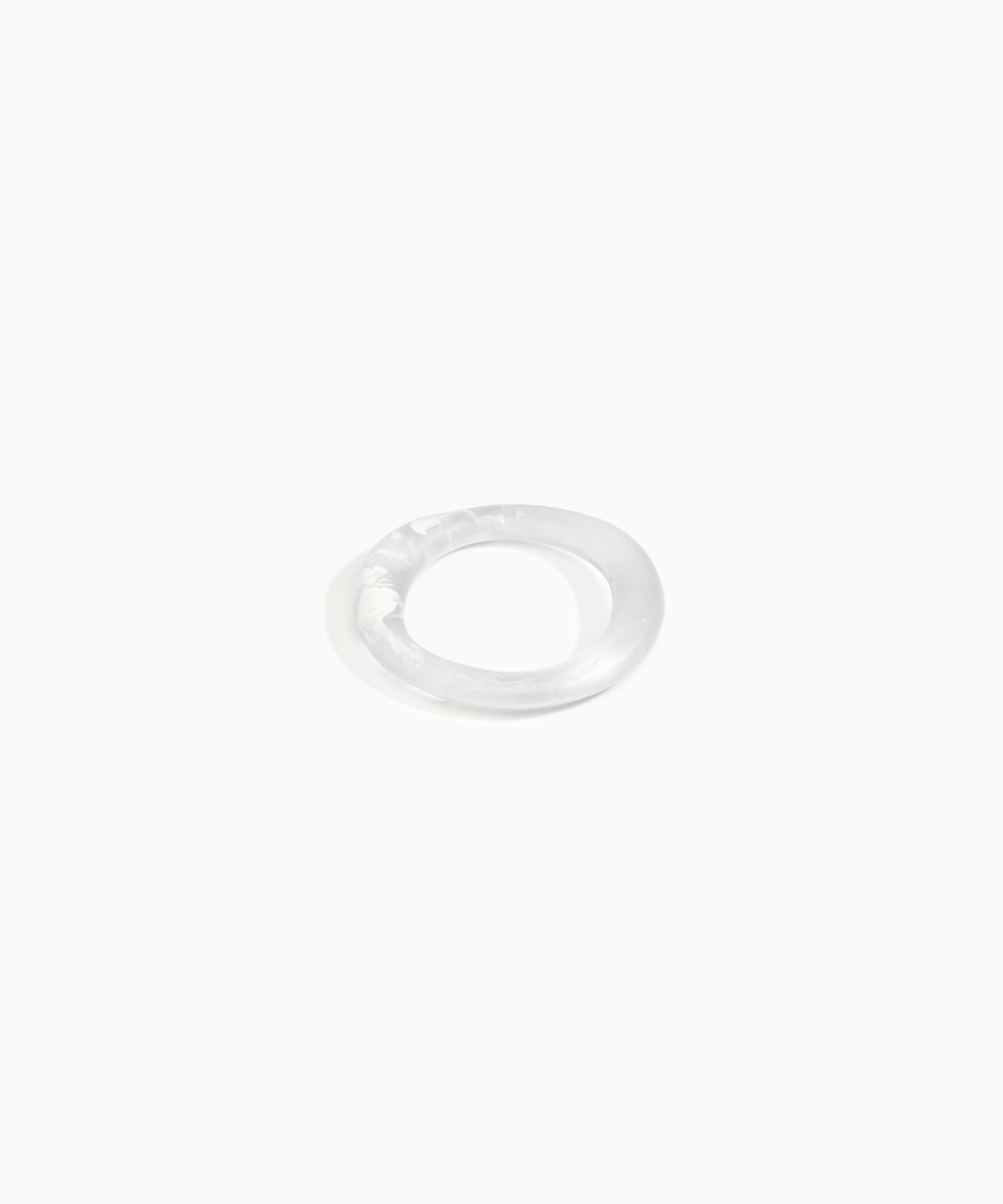 Dinosaur Designs Drift Wishbone Bangle Bracelets in Frost Colour resin with Narrow Fit