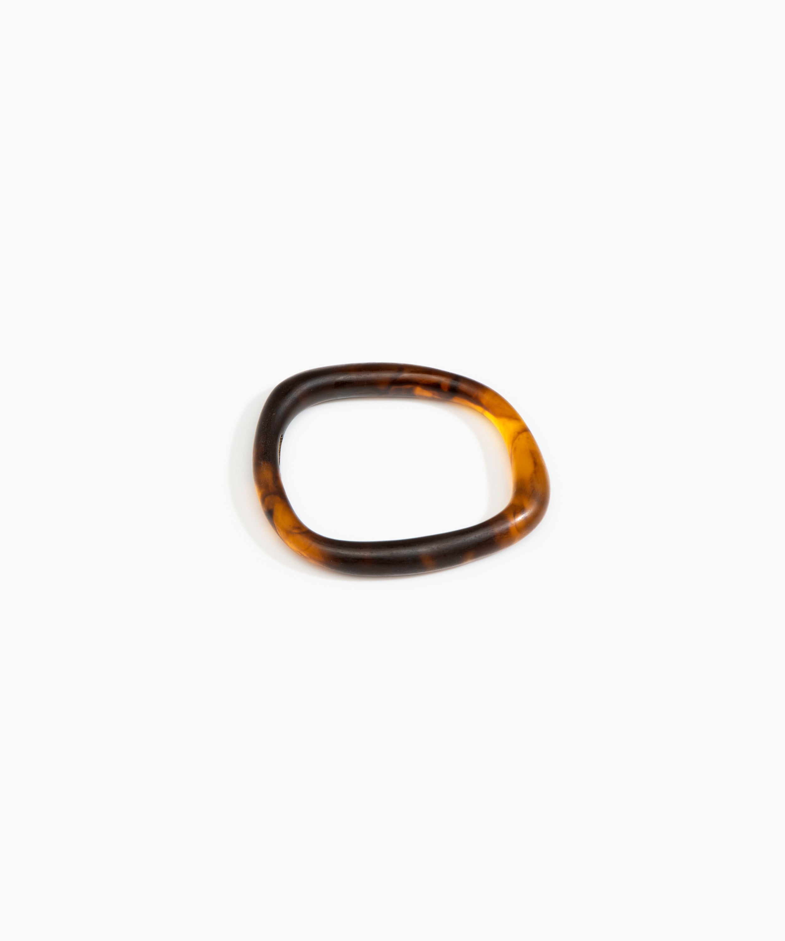 Dinosaur Designs Slate Bangle Bracelets in Tortoise Colour resin with Wide Fit