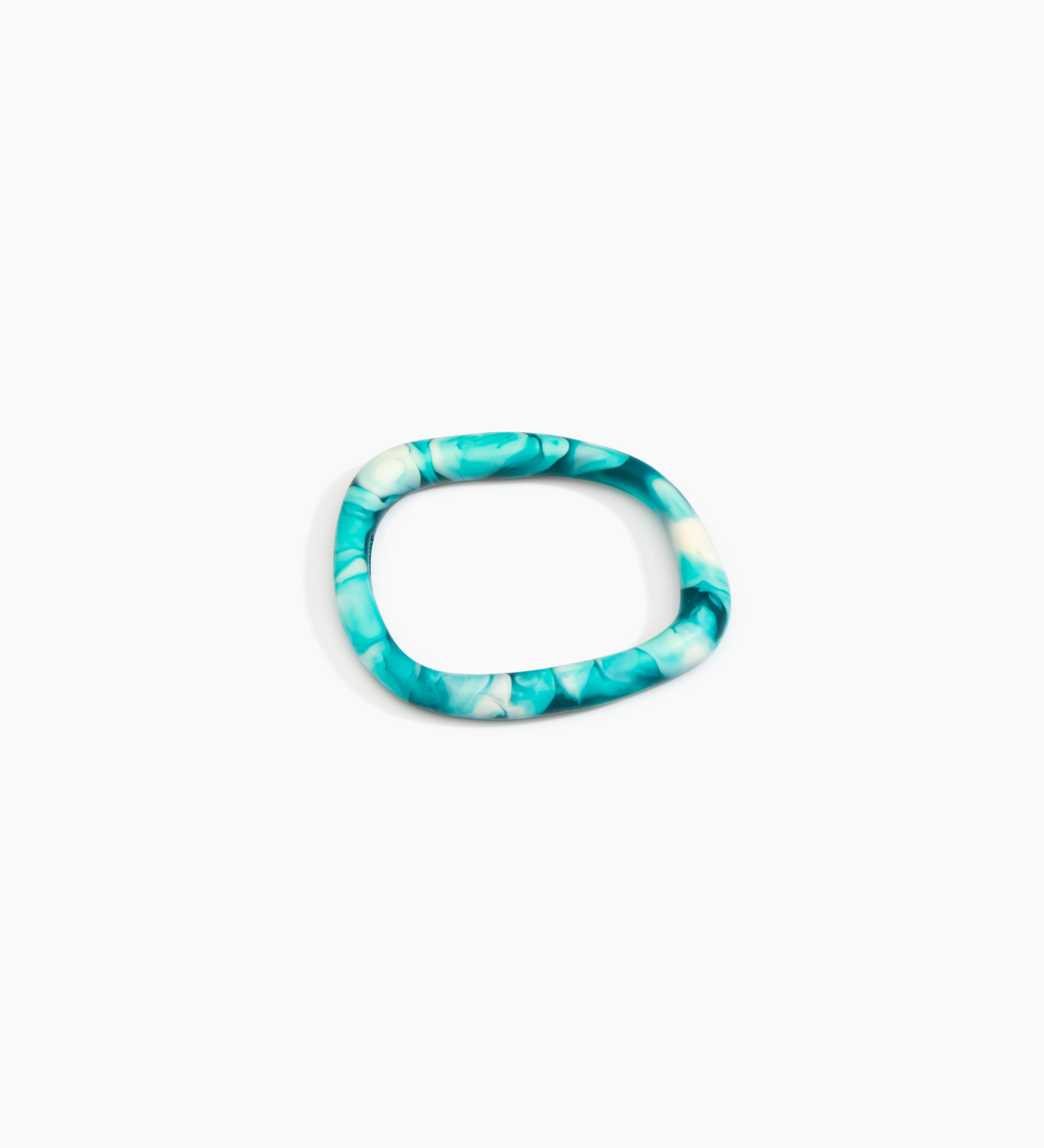 Dinosaur Designs Slate Bangle Bracelets in Lagoon Colour resin with Wide Fit