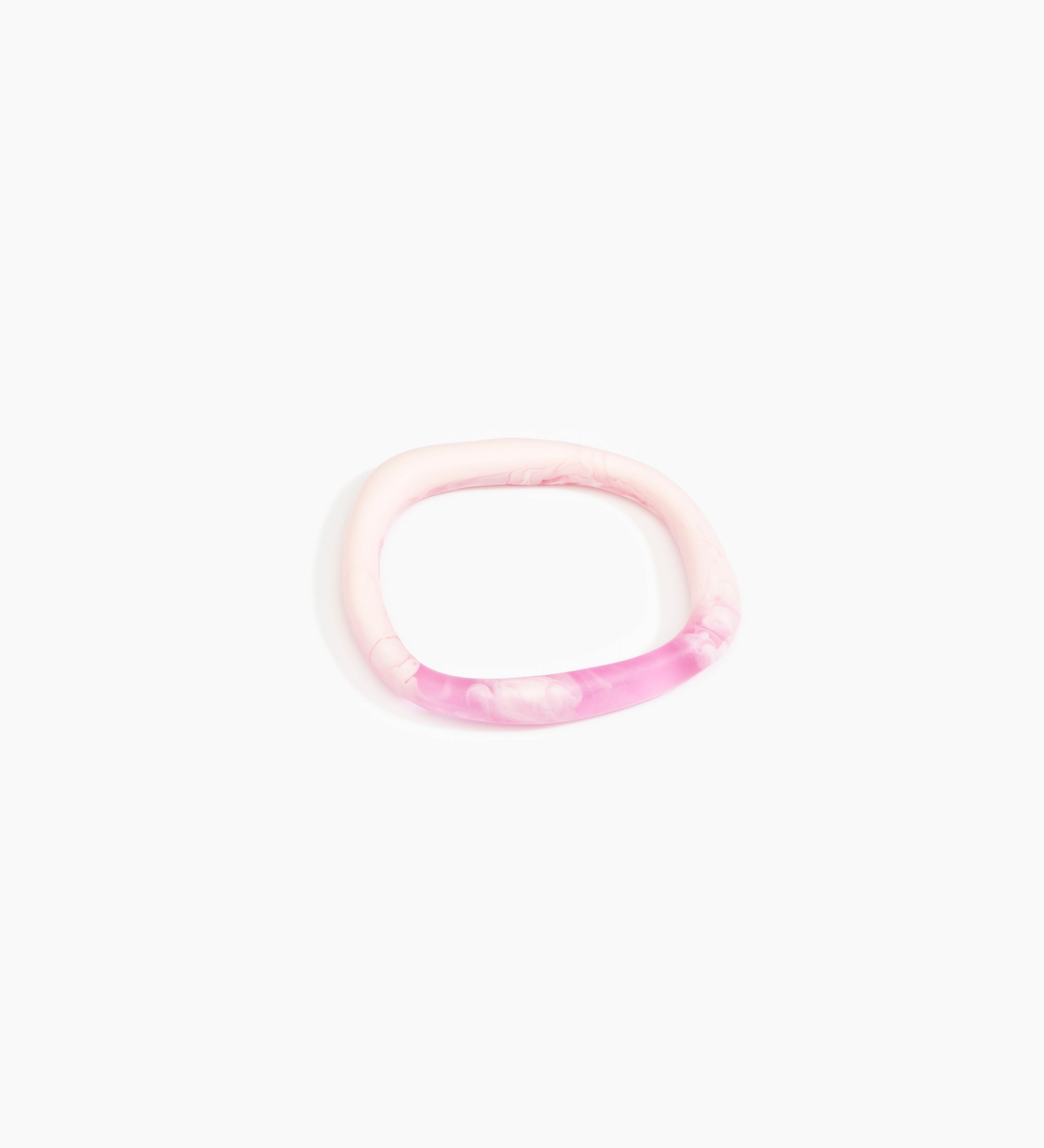 Dinosaur Designs Slate Bangle Bracelets in Shell Pink Colour resin with Wide Fit