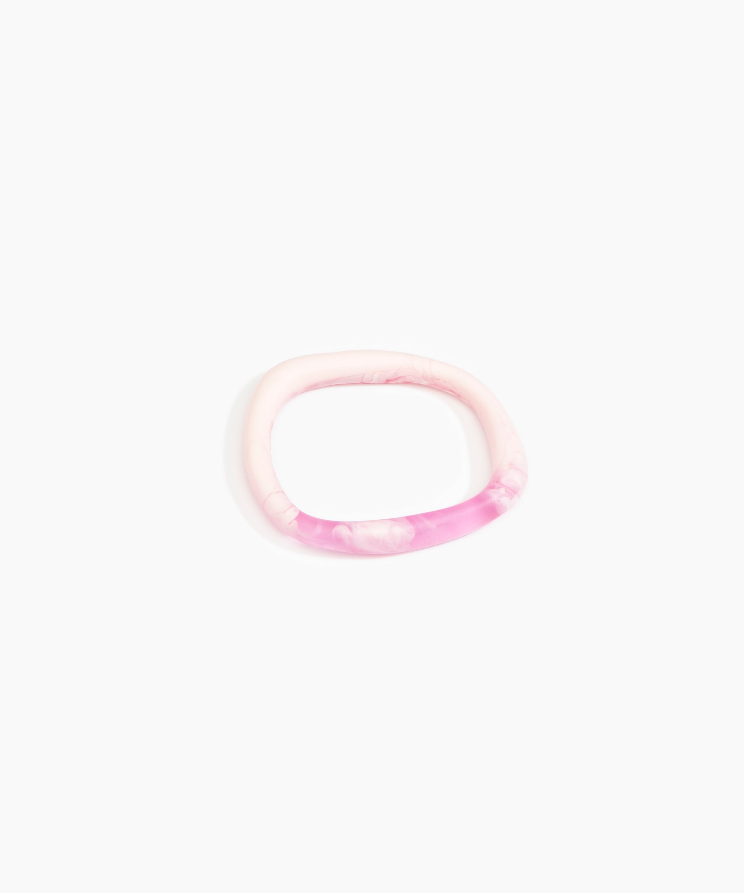 Dinosaur Designs Slate Bangle Bracelets in Shell Pink Colour resin with Wide Fit