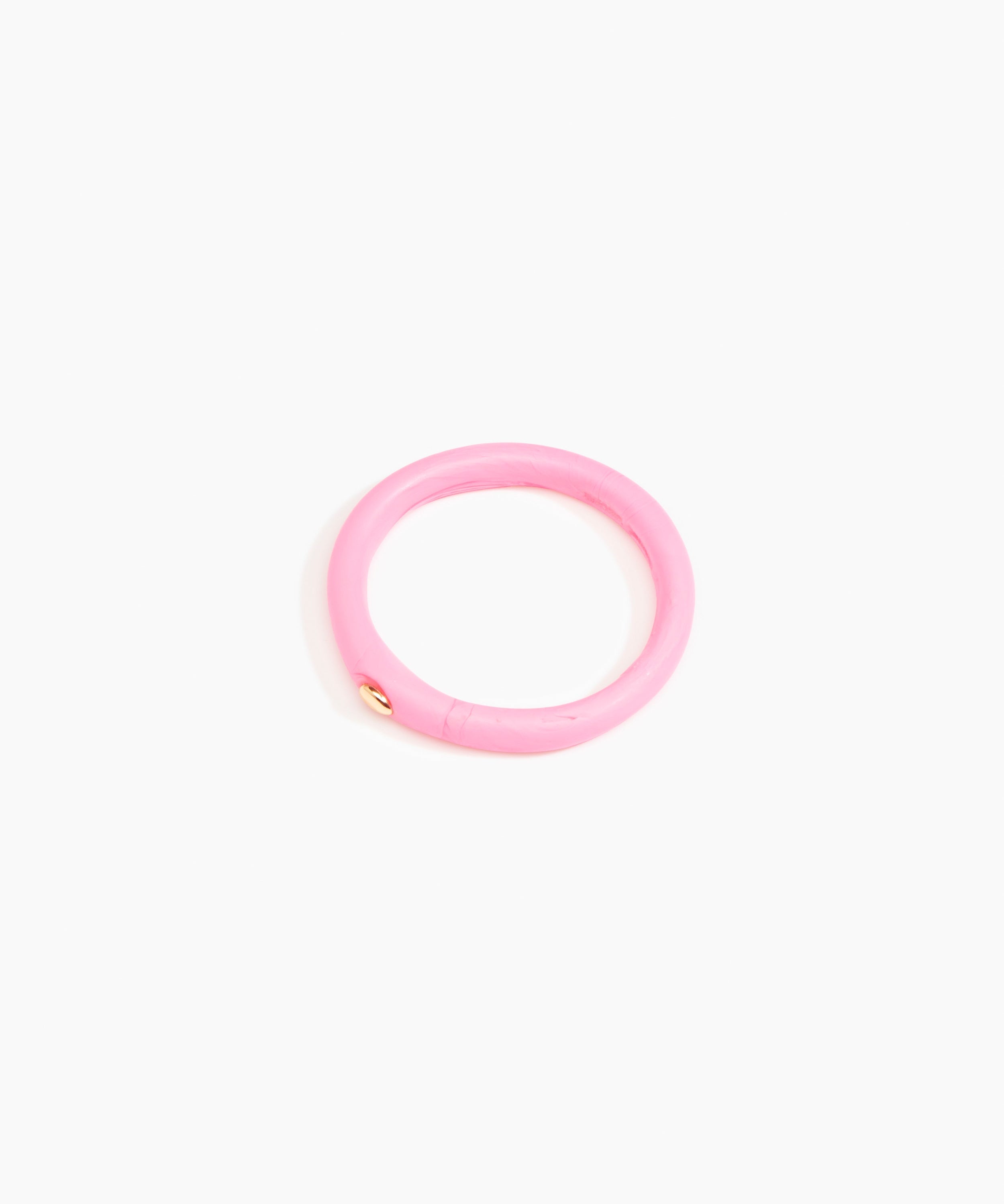 Dinosaur Designs Round Rock Wishbone Bangle Bracelets in Parakeet Colour resin with Wide Fit