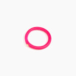 Dinosaur Designs Round Rock Wishbone Bangle Bracelets in Flamingo Colour resin with Wide Fit