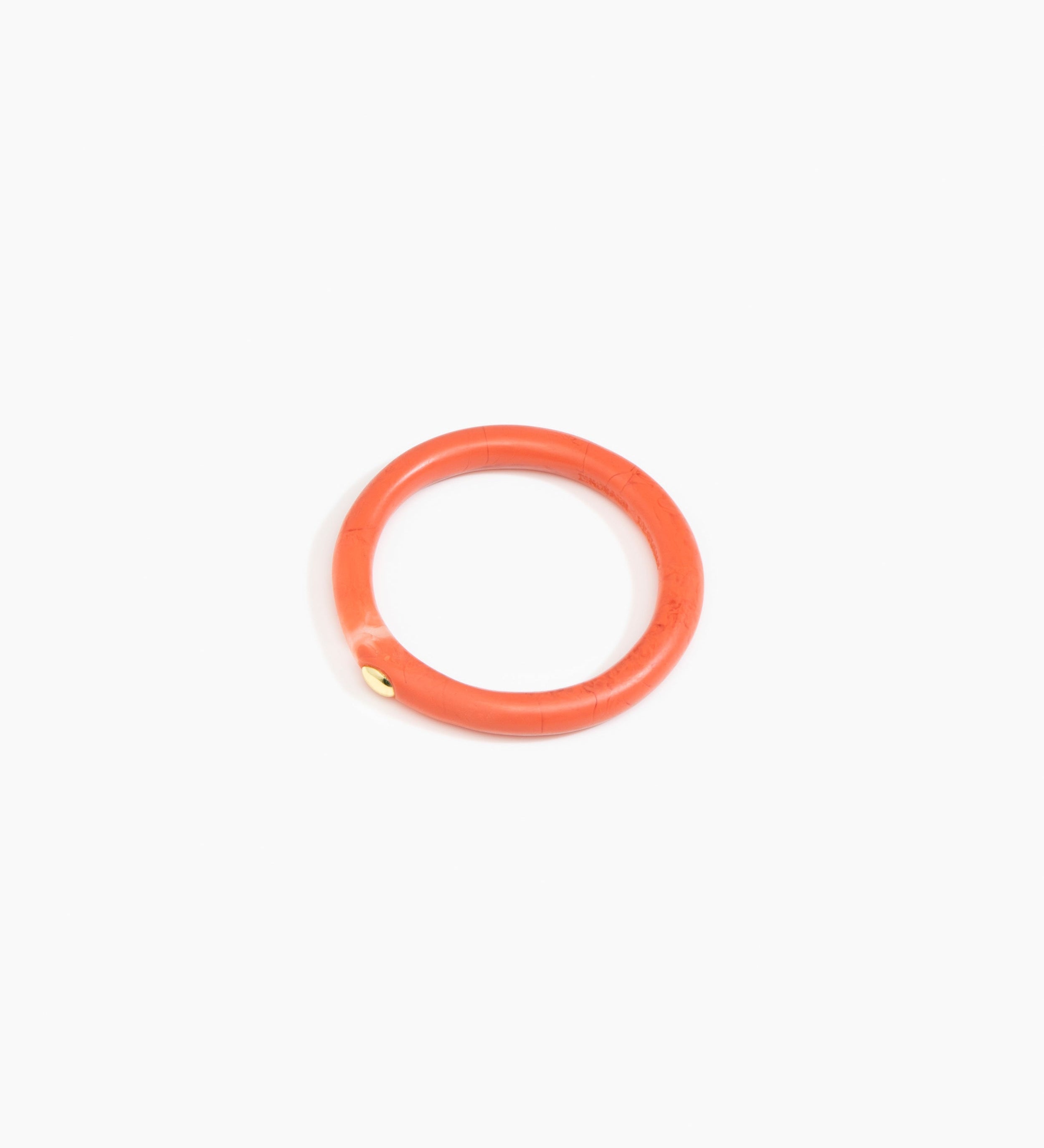 Dinosaur Designs Round Rock Wishbone Bangle Bracelets in Coral Swirl Colour resin with Wide Fit