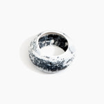 Dinosaur Designs Boulder Bangle Bracelets in White Marble Colour resin with Wide Fit