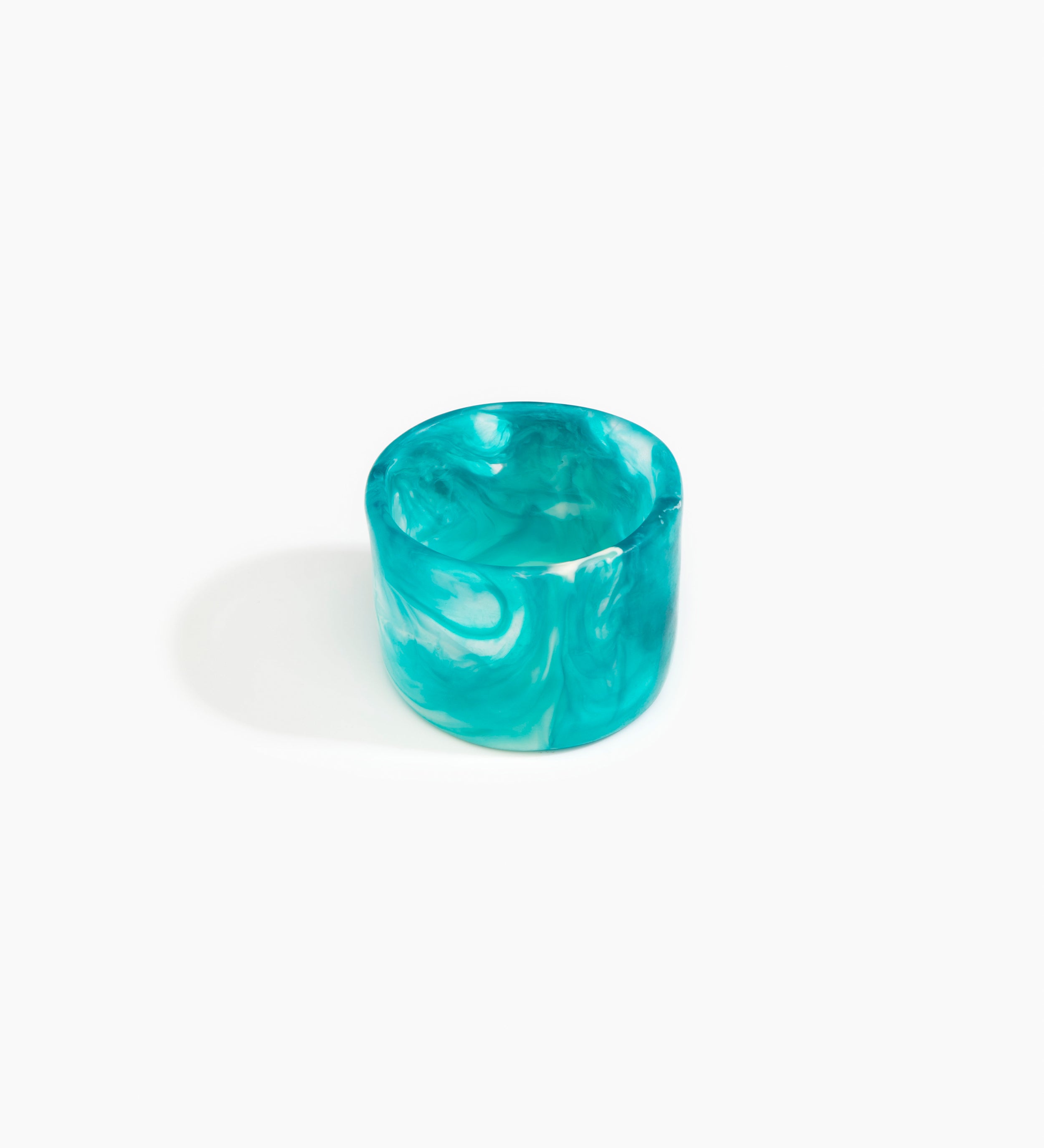 Dinosaur Designs Long Band Bangle Bracelets in Lagoon Colour resin with Regular Fit