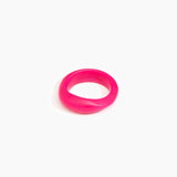 Dinosaur Designs Earth Bangle Bracelets in Flamingo Colour resin with Regular Fit