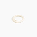 Dinosaur Designs Small Organic Bangle Bracelets in Chalk Swirl Colour resin with Regular Fit