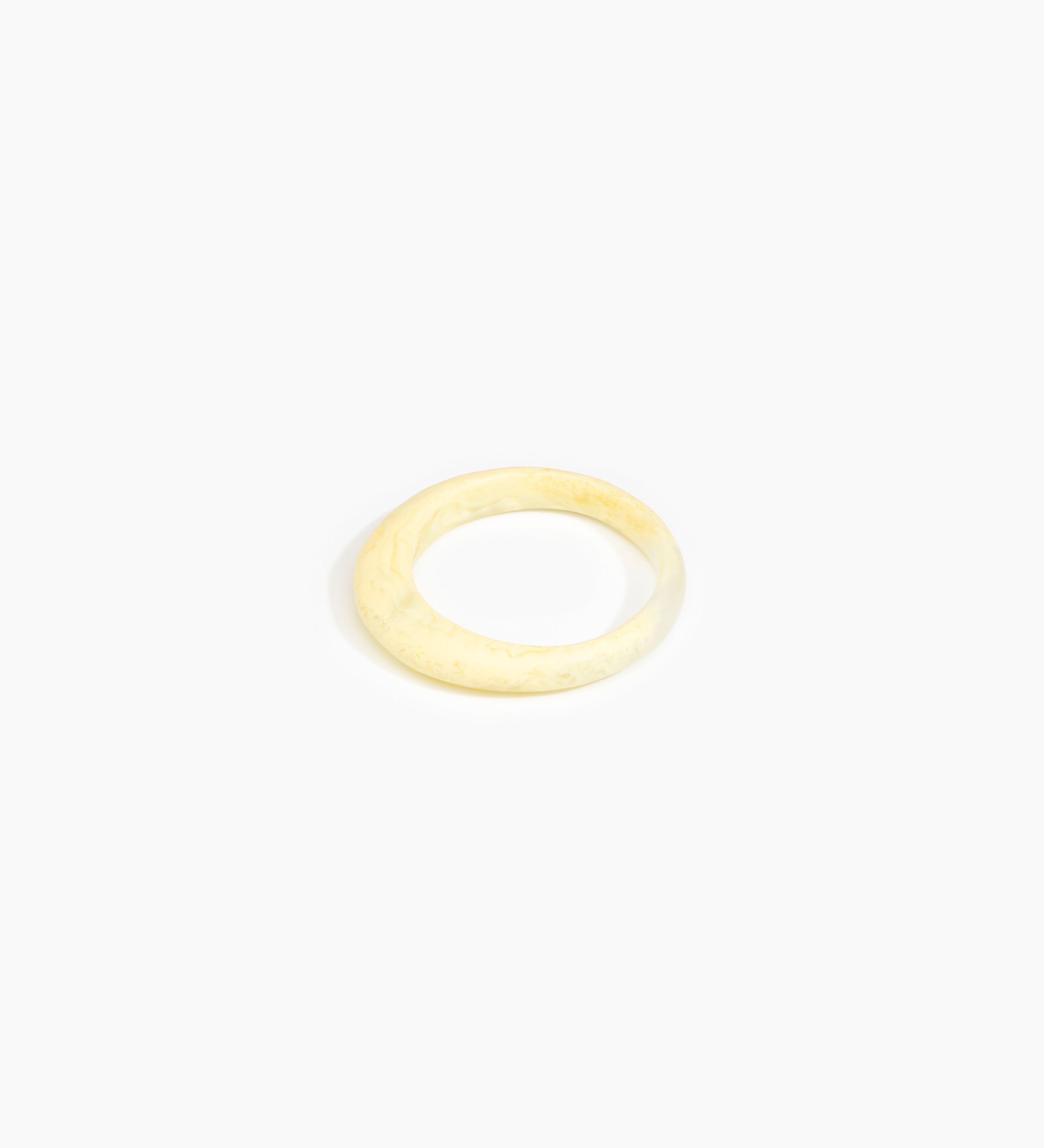 Dinosaur Designs Small Organic Bangle Bracelets in Lemon Colour resin with Regular Fit