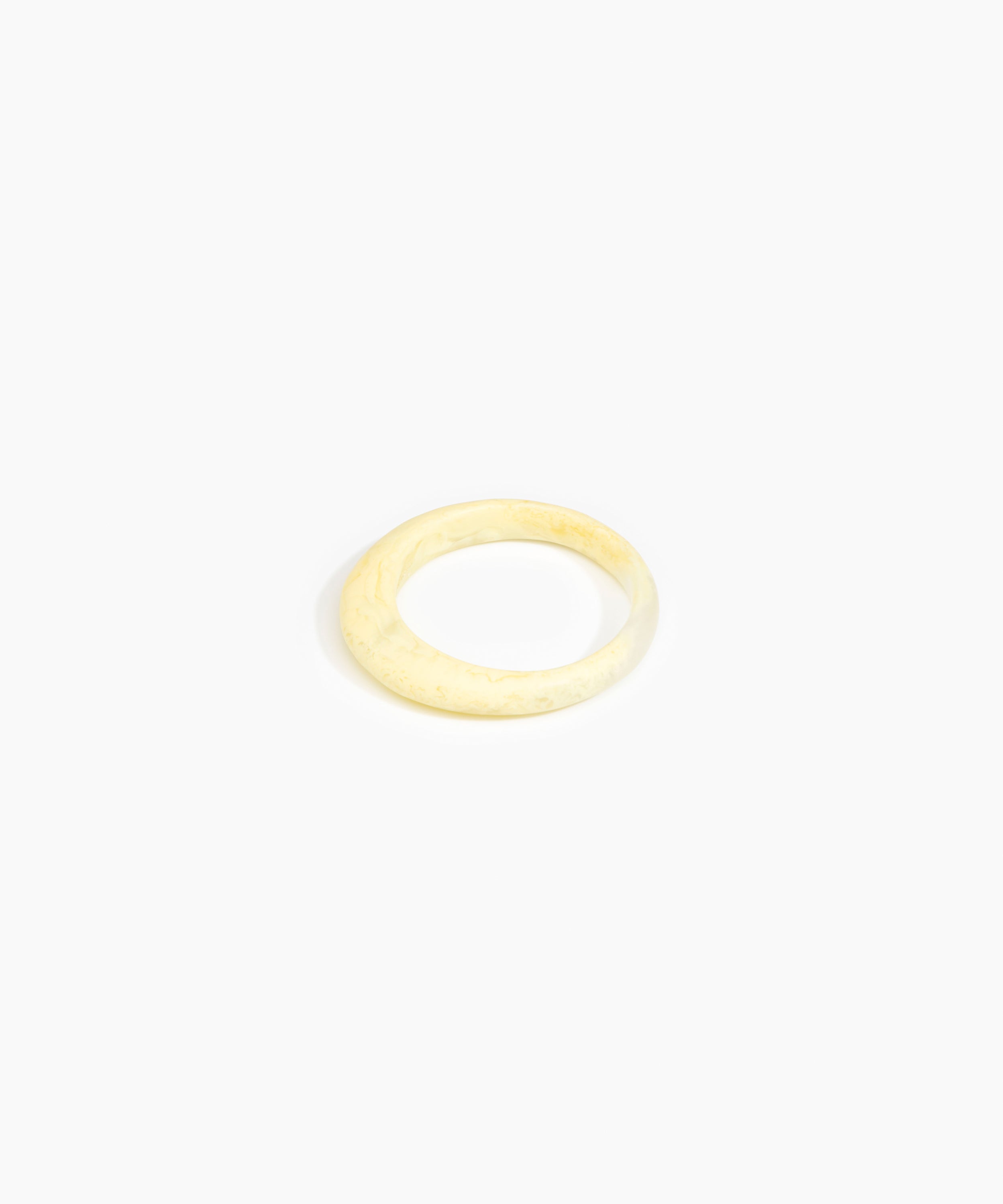 Dinosaur Designs Small Organic Bangle Bracelets in Lemon Colour resin with Regular Fit