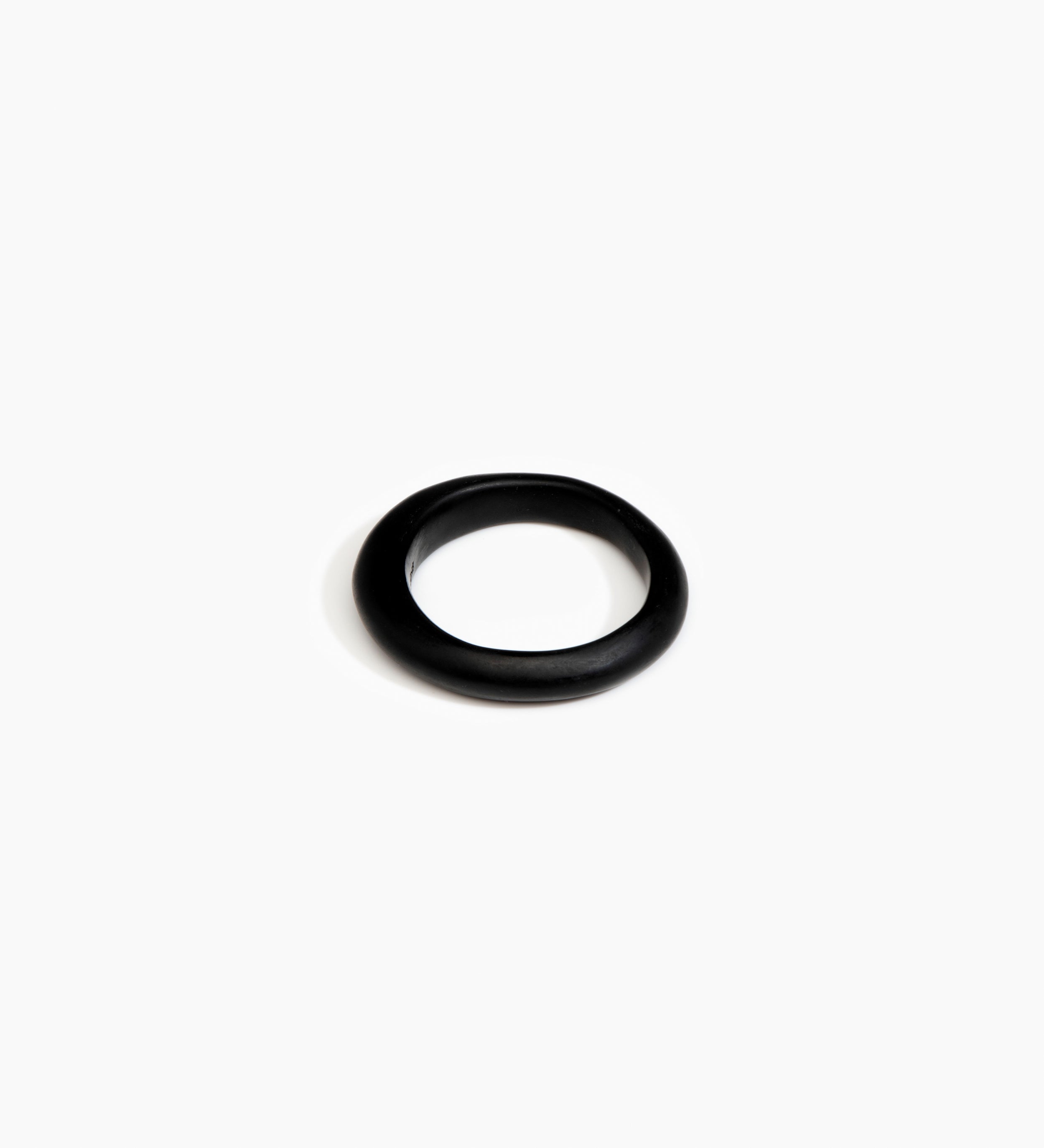 Dinosaur Designs Small Organic Bangle Bracelets in Black Colour resin with Regular Fit