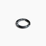 Dinosaur Designs Small Organic Bangle Bracelets in Black Marble Colour resin with Regular Fit