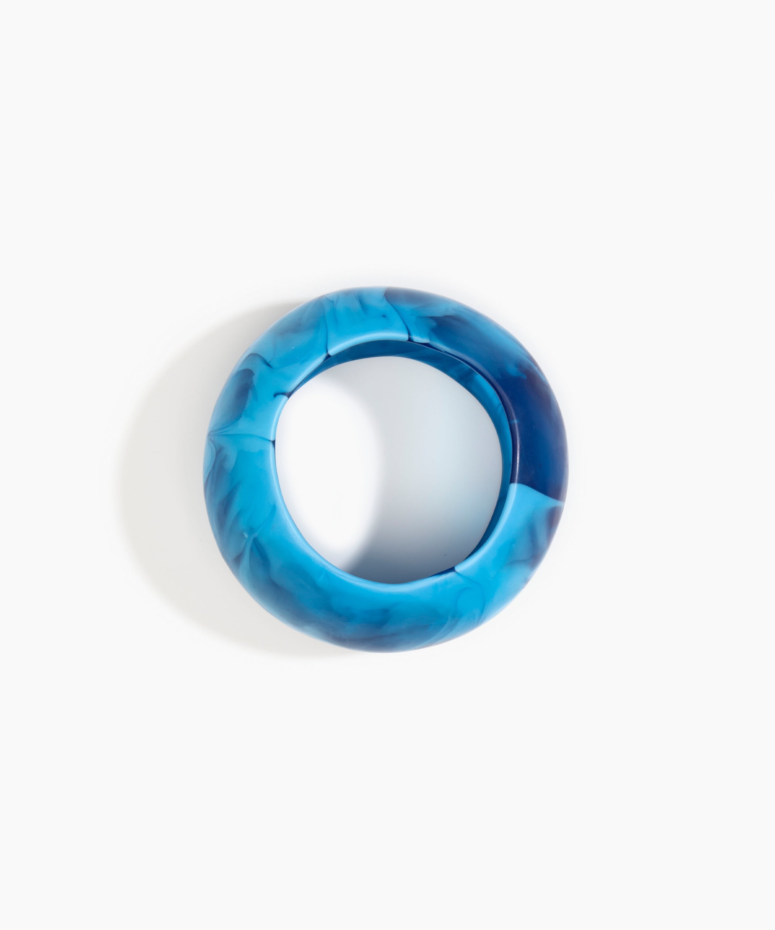 Dinosaur Designs Boulder Bangle Bracelets in Sky Colour resin with Wide Fit