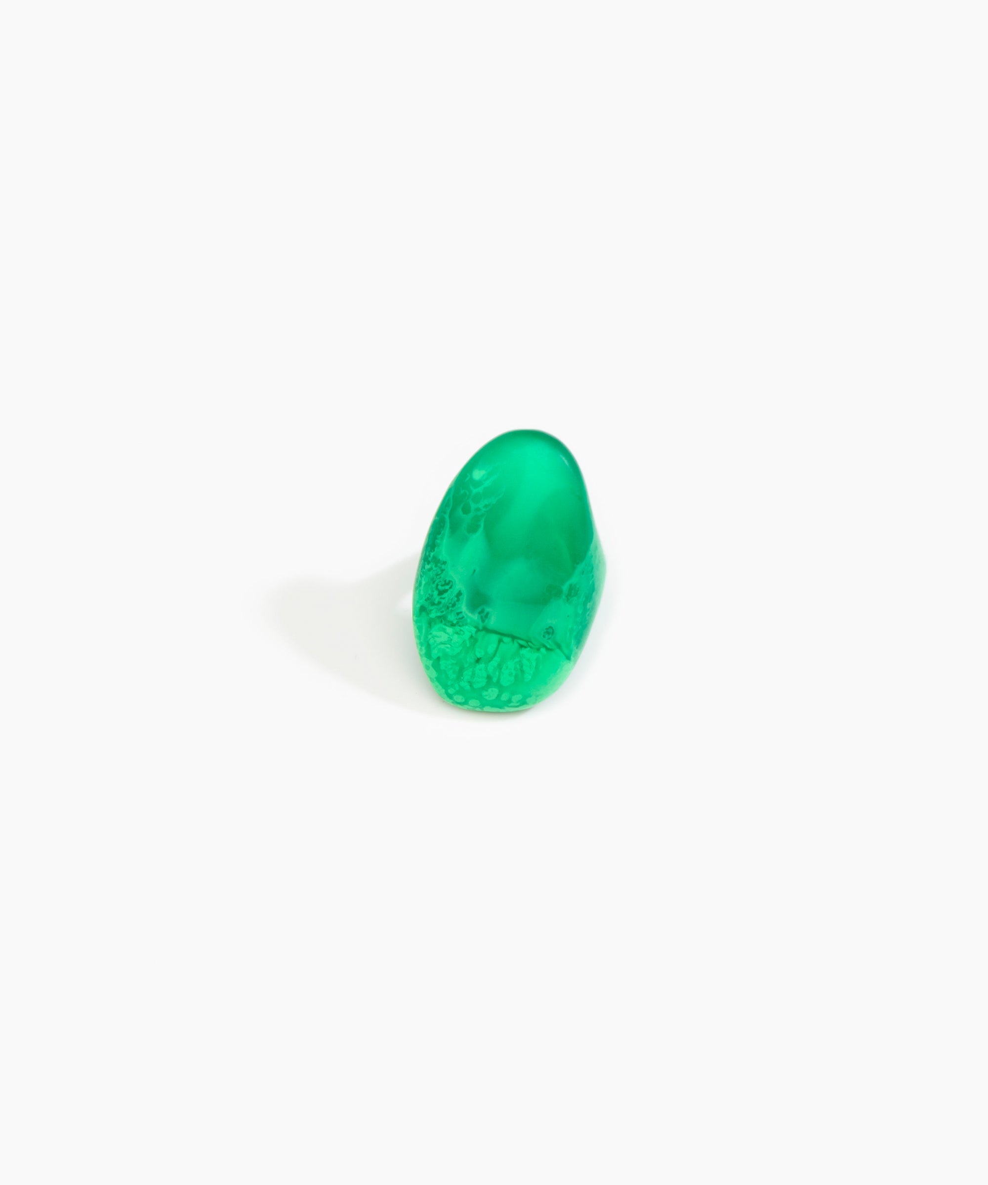 Dinosaur Designs Rock Ring Rings in Leaf Colour resin with Regular Fit