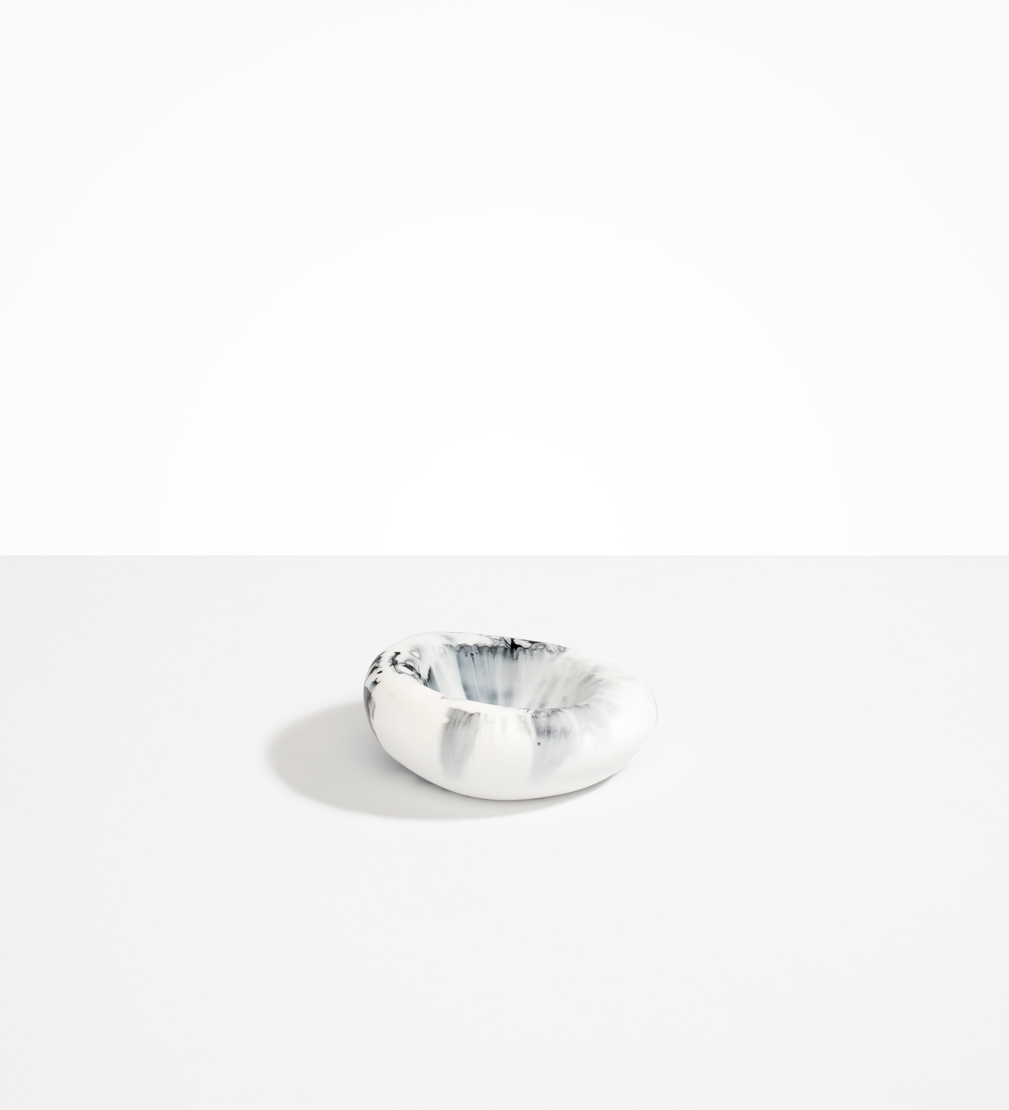 Dinosaur Designs Drift Dish Tableware in White Marble Colour resin 