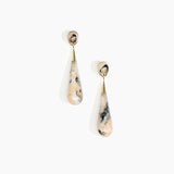 Dinosaur Designs Large Dew Drop Earrings Earrings in Sandy Pearl Colour resin with Studs Backing