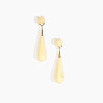 Dinosaur Designs Large Dew Drop Earrings Earrings in Lemon Colour resin with Studs Backing