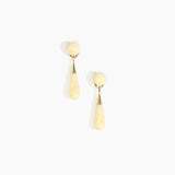 Dinosaur Designs Medium Dew Drop Earrings Earrings in Lemon Colour resin with Studs Backing