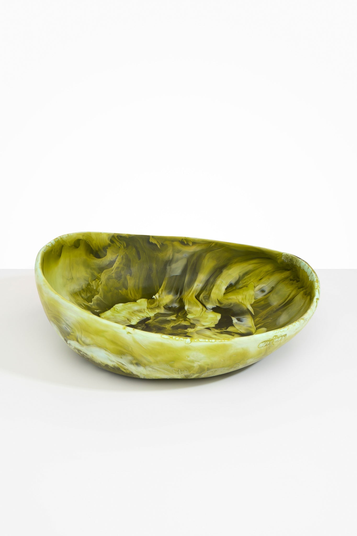 Dinosaur Designs Large Flow Bowl Bowls in Malachite Colour resin