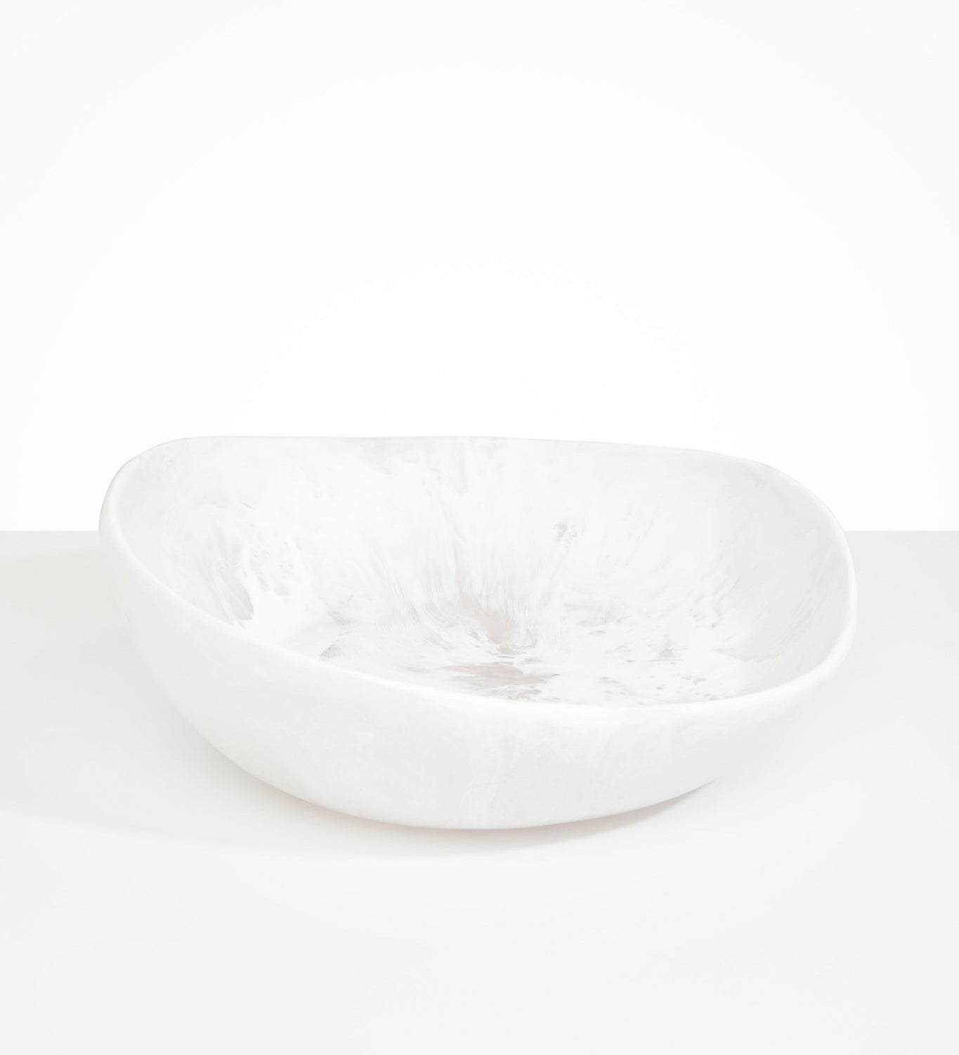 Dinosaur Designs Large Flow Bowl Bowls in Snow Swirl Colour resin