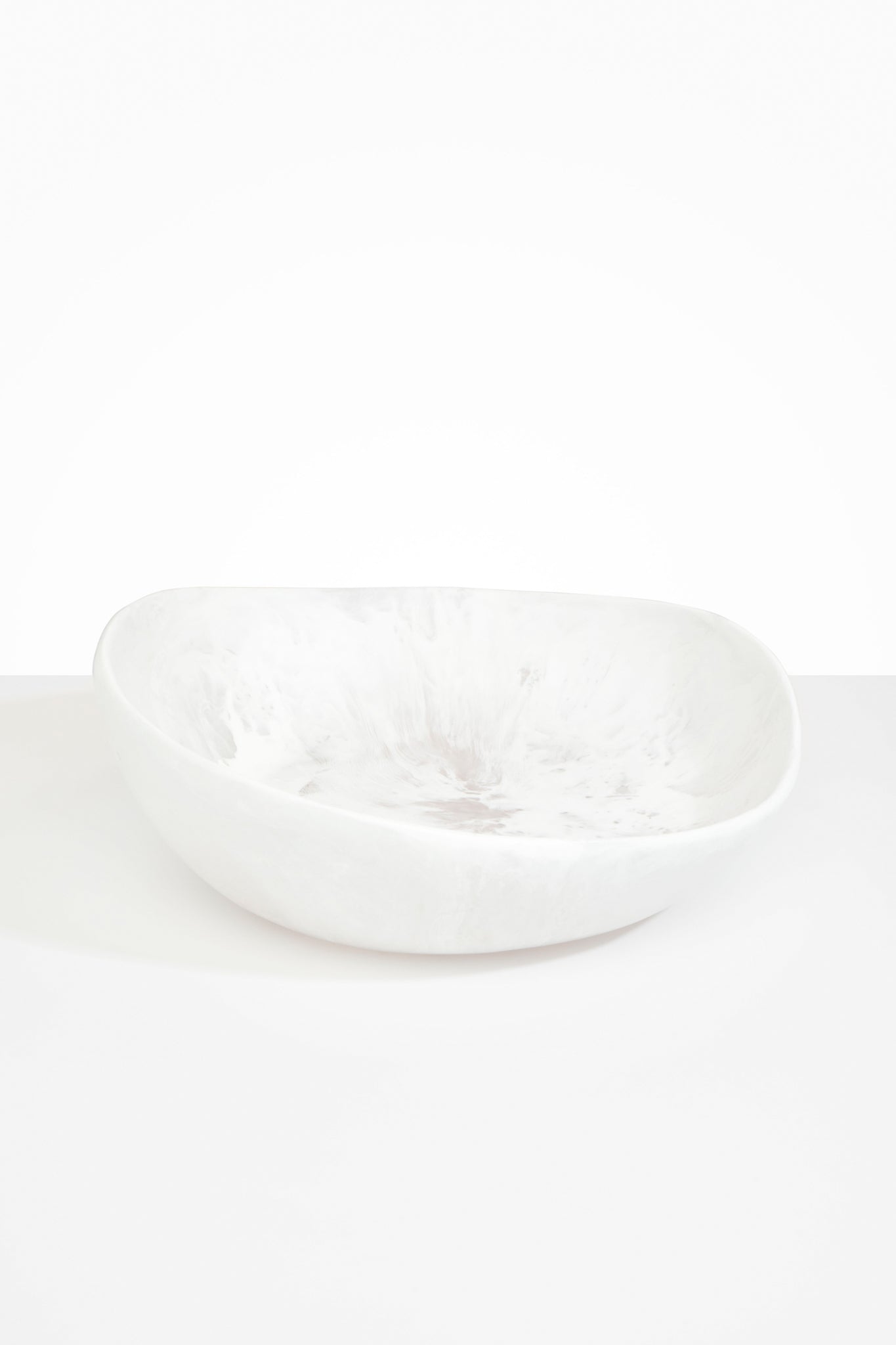 Dinosaur Designs Large Flow Bowl Bowls in Snow Swirl Colour resin