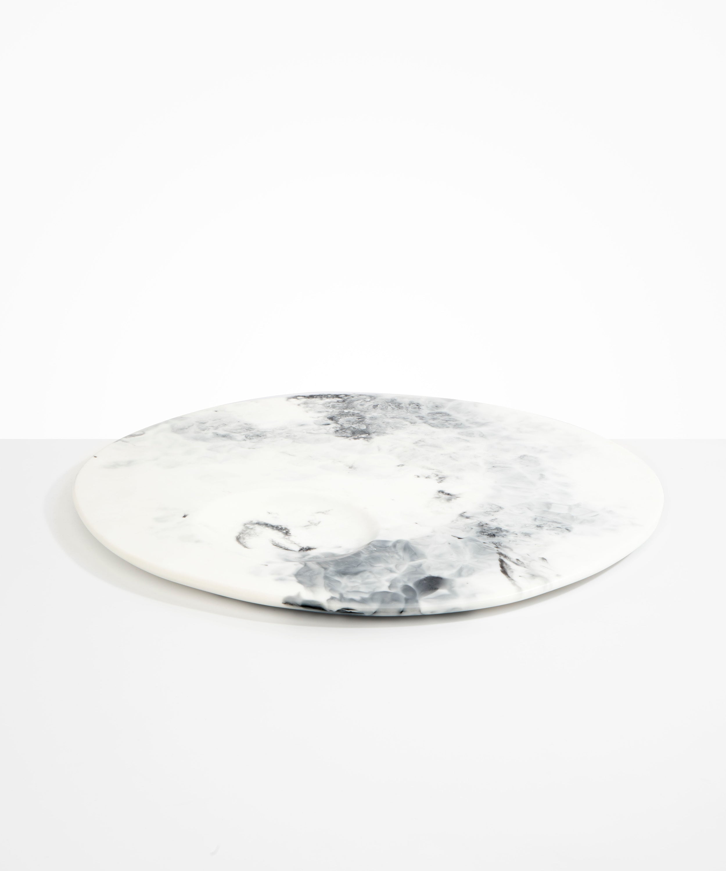 Dinosaur Designs Moon Cheese Platter Serving Platters in White Marble Colour resin