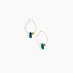 Dinosaur Designs Joie De Vivre Hoop Earrings Earrings in Lagoon Colour resin with Gold-Filled Material