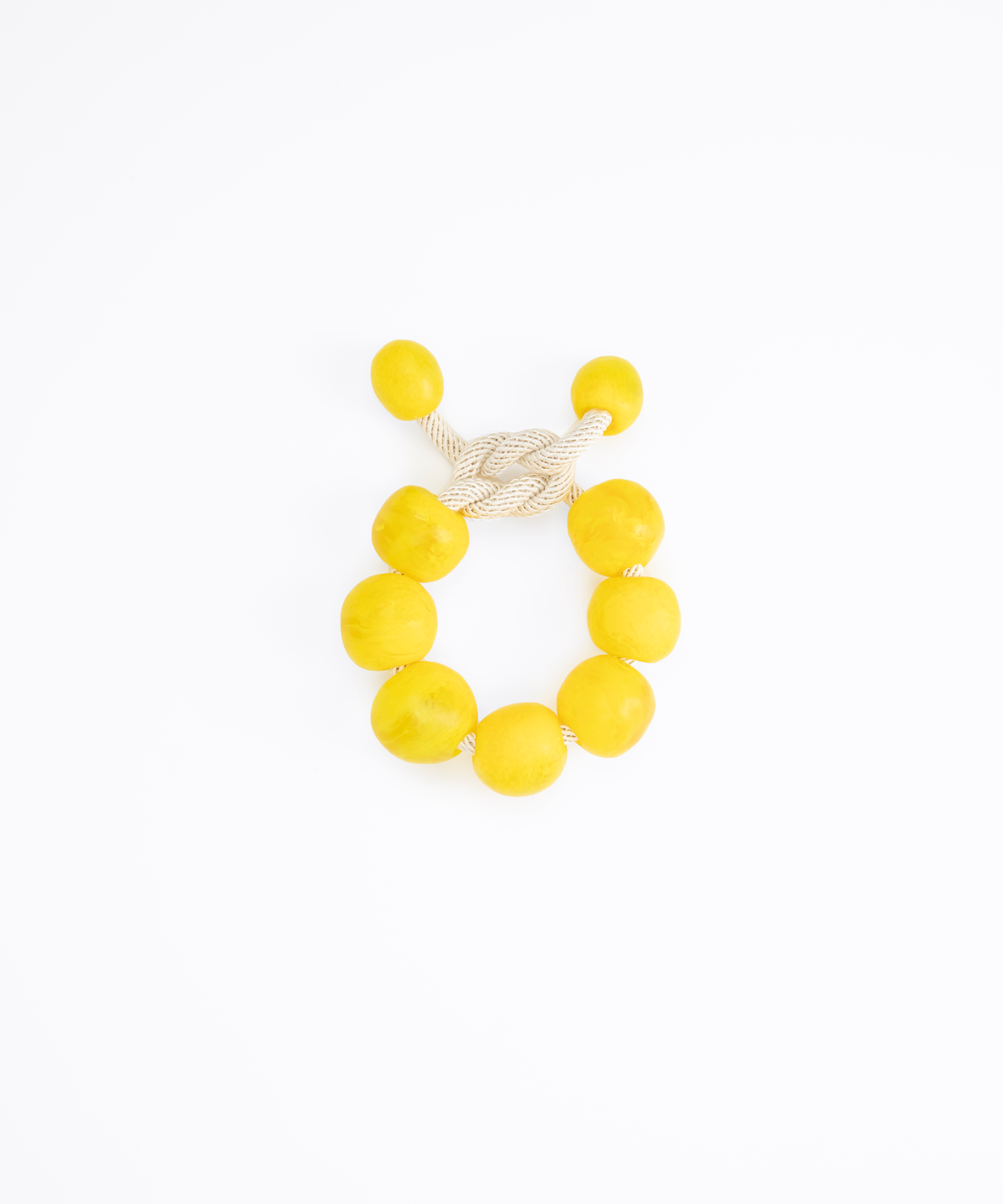 Dinosaur Designs Bold Ball Bracelet Bracelets in Citrus Colour resin with One Size Fit