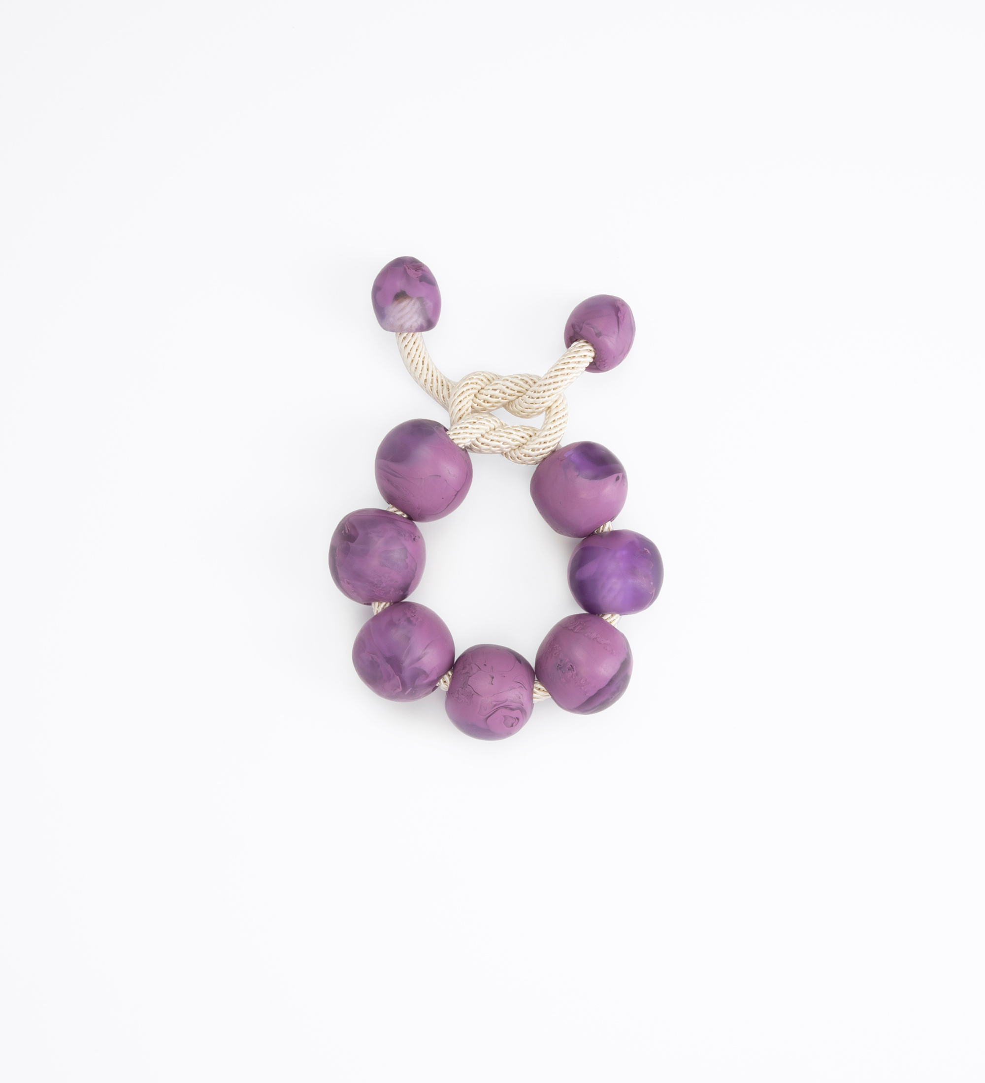 Dinosaur Designs Bold Ball Bracelet Bracelets in Grape Colour resin with One Size Fit