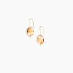 Dinosaur Designs Earth Wire Earrings Earrings in Light Horn Colour resin with Gold-Filled Material