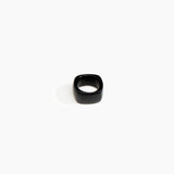 Dinosaur Designs Cube Ring Rings in Black Colour resin with Wide Fit