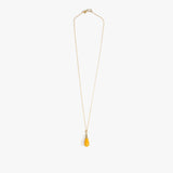 Dinosaur Designs Dew Drop Pendant Necklaces in Honeycomb Colour resin with Gold-Filled Material