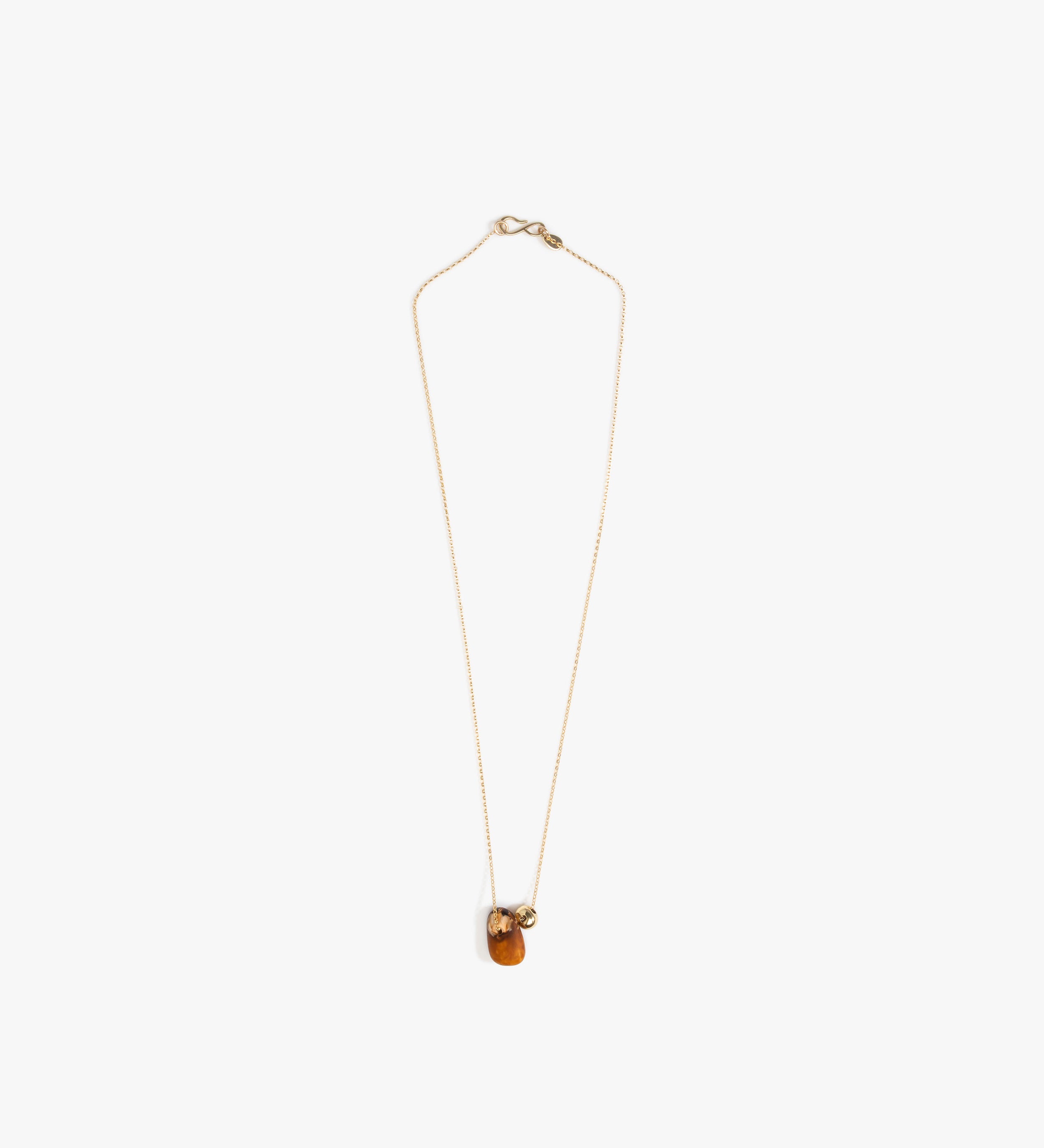 Dinosaur Designs Joie De Vivre Pendant Necklaces in Dark Horn Colour resin with Gold-Filled Material