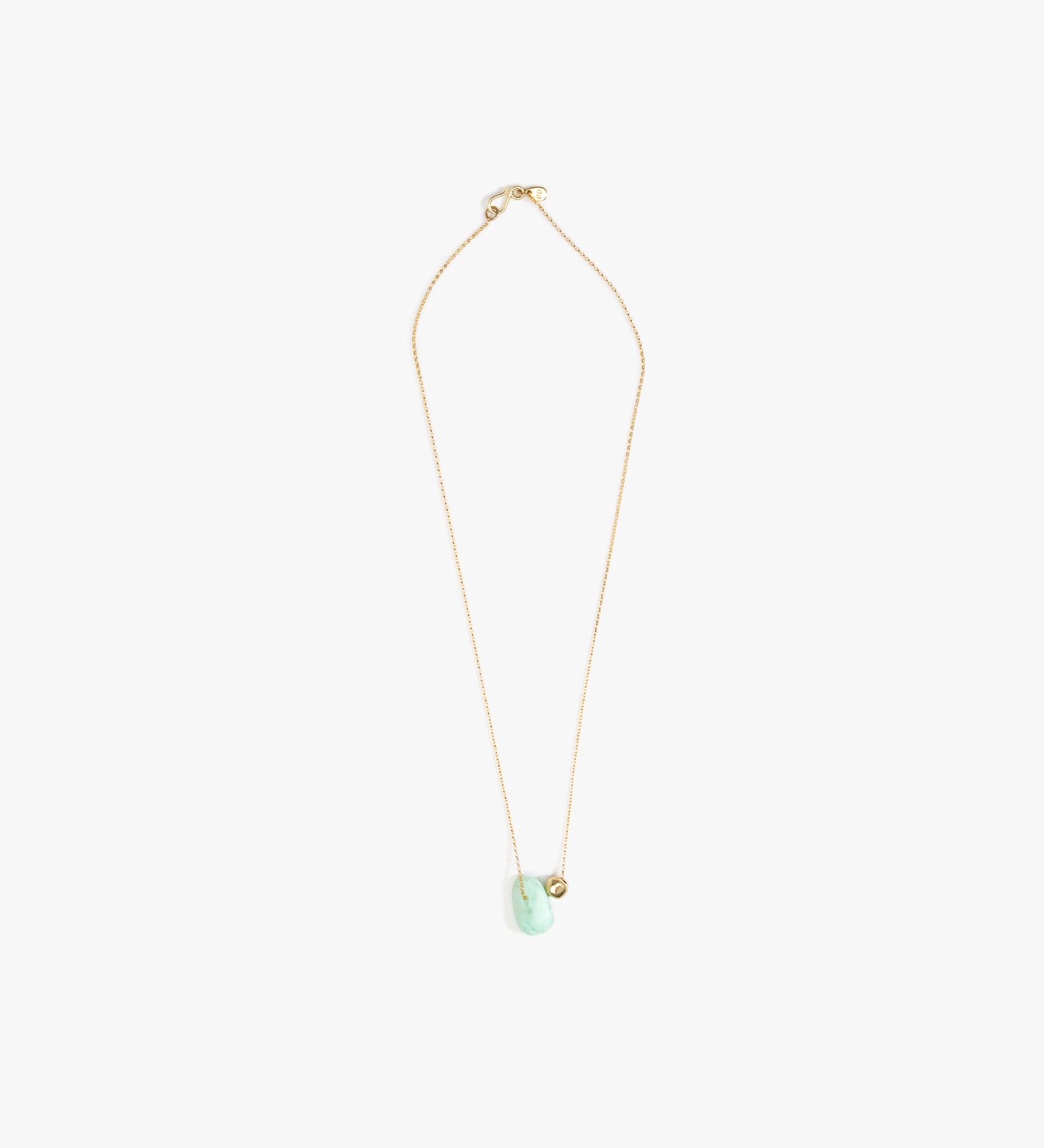 Dinosaur Designs Joie De Vivre Pendant Necklaces in Mint Colour resin with Gold-Filled Material