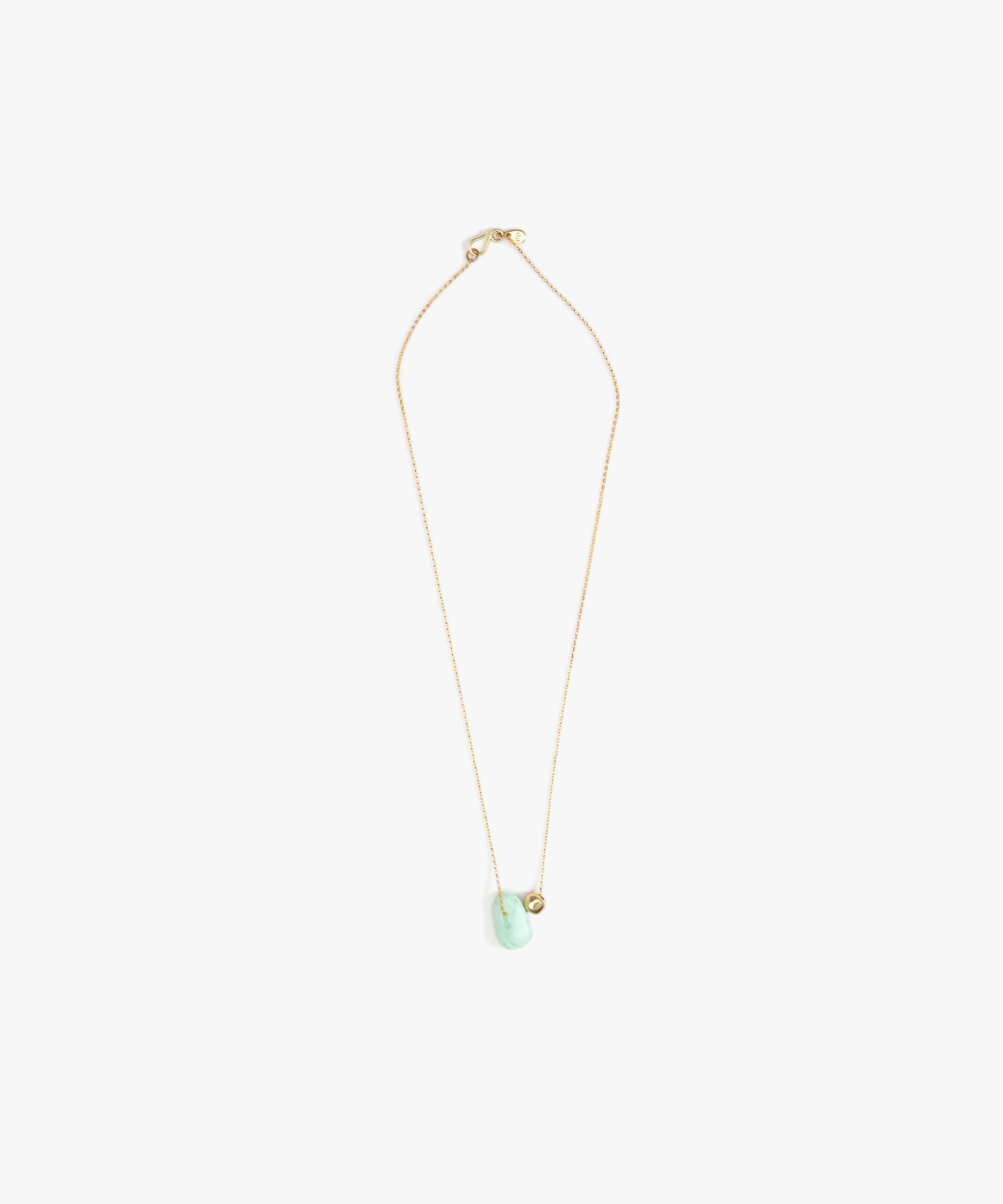 Dinosaur Designs Joie De Vivre Pendant Necklaces in Mint Colour resin with Gold-Filled Material