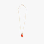 Dinosaur Designs Joie De Vivre Pendant Necklaces in Coral Pop Colour resin with Gold-Filled Material