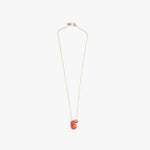 Dinosaur Designs Joie De Vivre Pendant Necklaces in Coral Swirl Colour resin with Gold-Filled Material