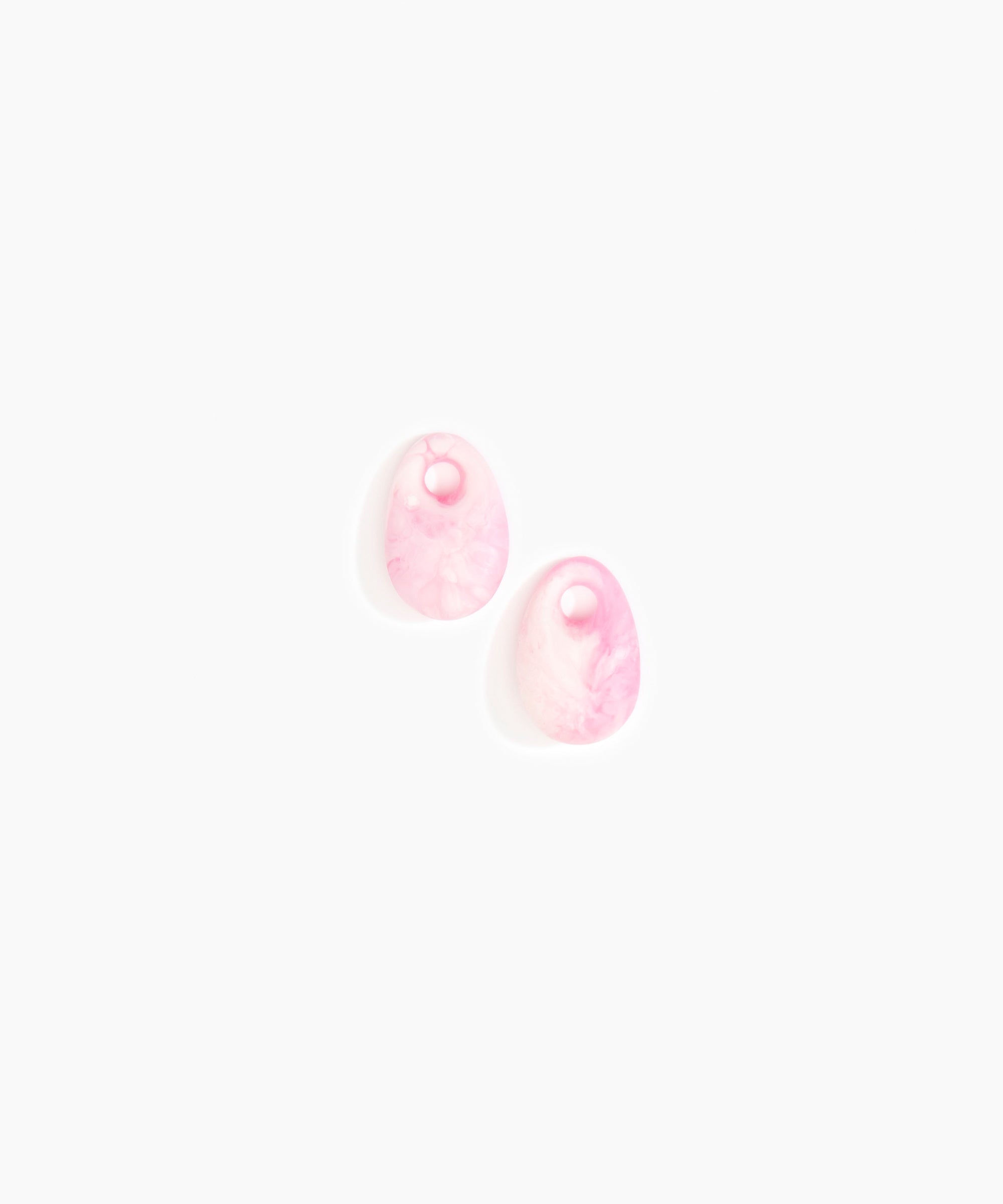 Dinosaur Designs Small Rock Beads Charms & Pendants in Shell Pink Colour resin 