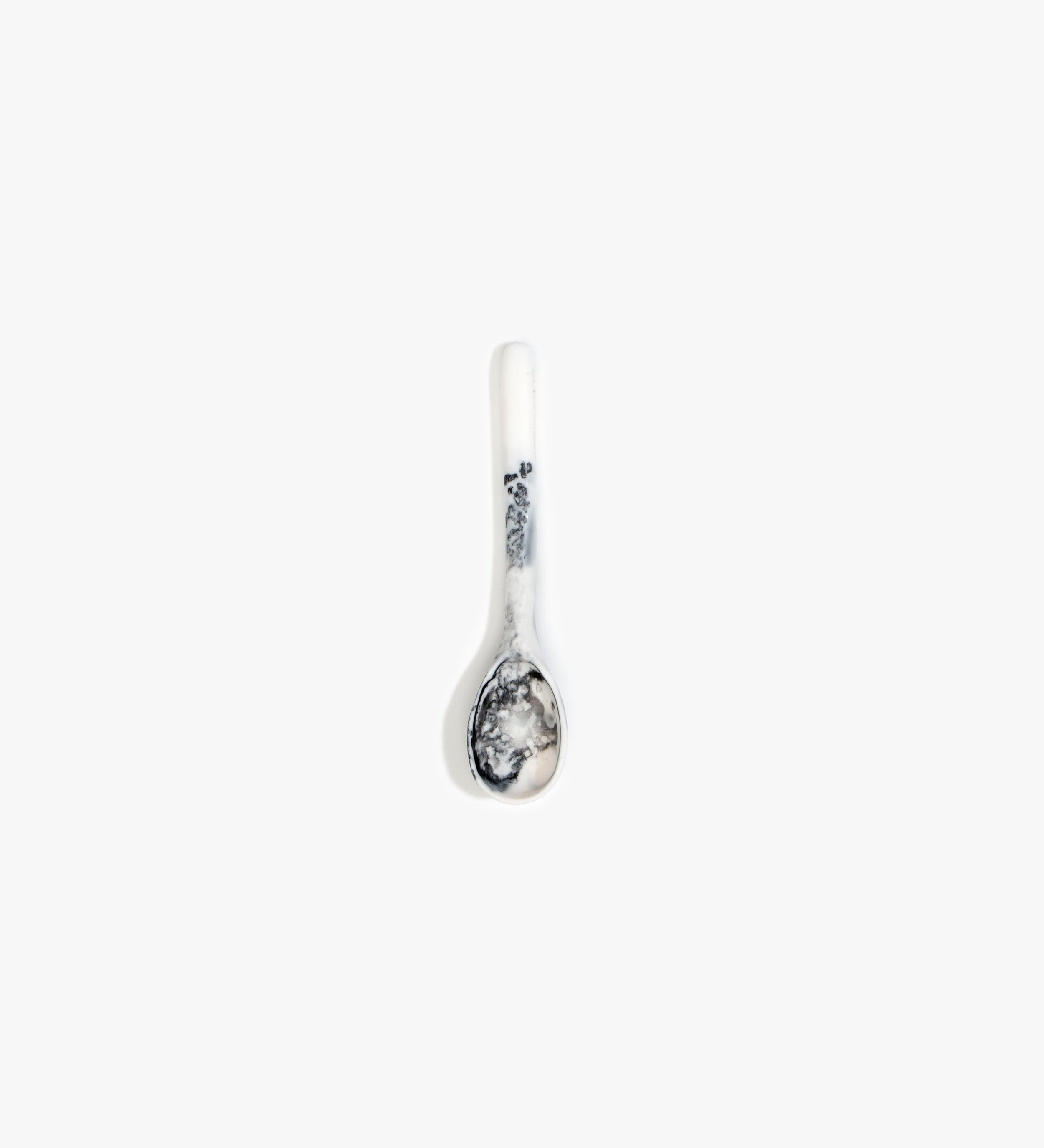 Dinosaur Designs Stone Spoon Tableware in White Marble Colour resin