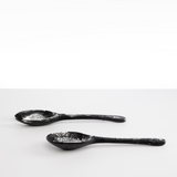 Dinosaur Designs Long Stone Servers Tableware in Black Marble Colour resin